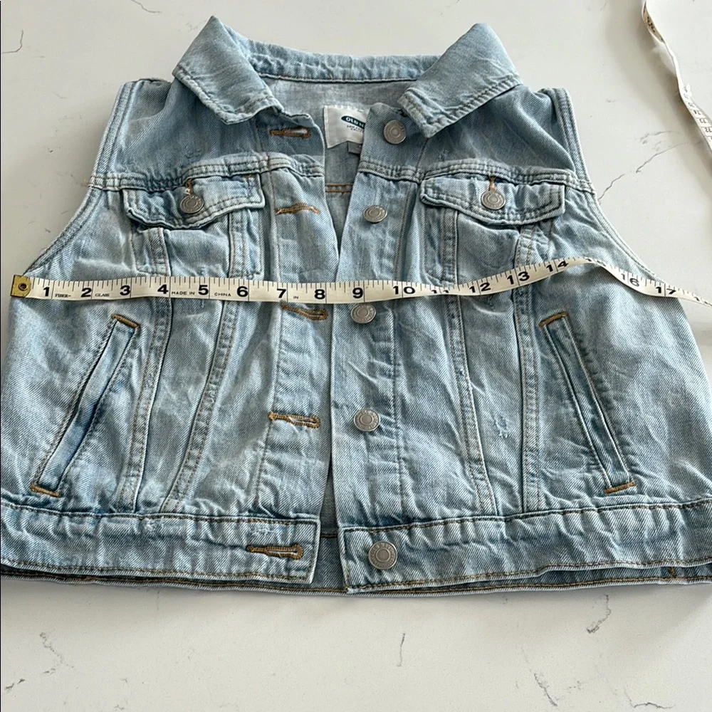 Old Navy Kids Denim Vest - Light Blue - Girls M